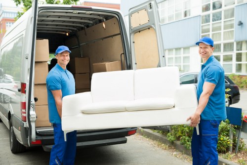 People preparing boxes for removals in Roehampton