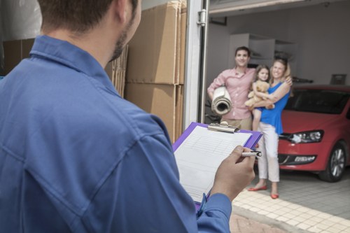 Low-carbon removals van loading reusable furniture and donation items