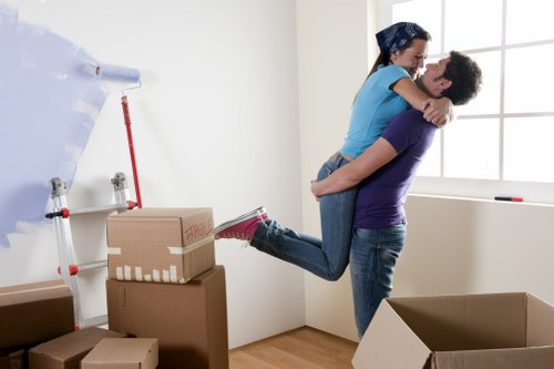 Different box sizes and packing supplies used for moving in Roehampton