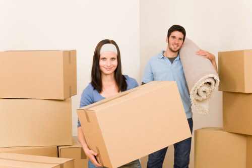 Removal team beginning a house move in Roehampton